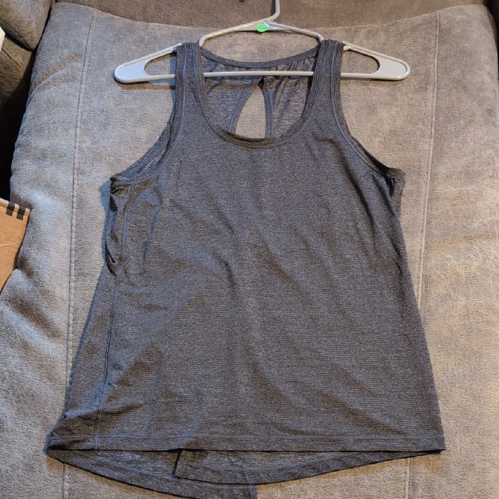 Lululemon Gray Tank With Back Design